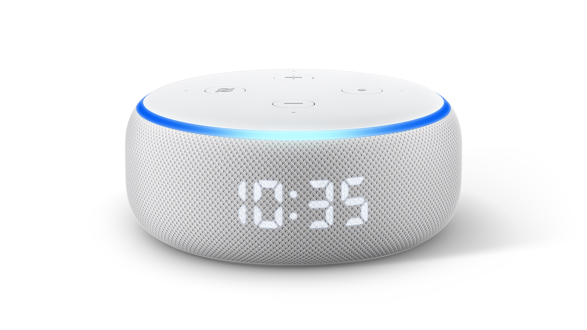 Echo dot with clock.